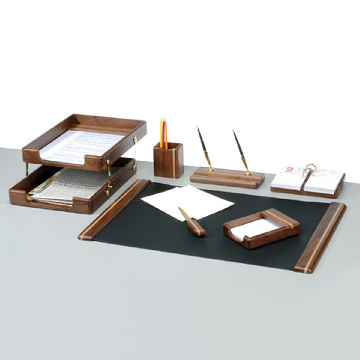 Bestar Desk Set Wooden Walnut (7 items) 7239WDN