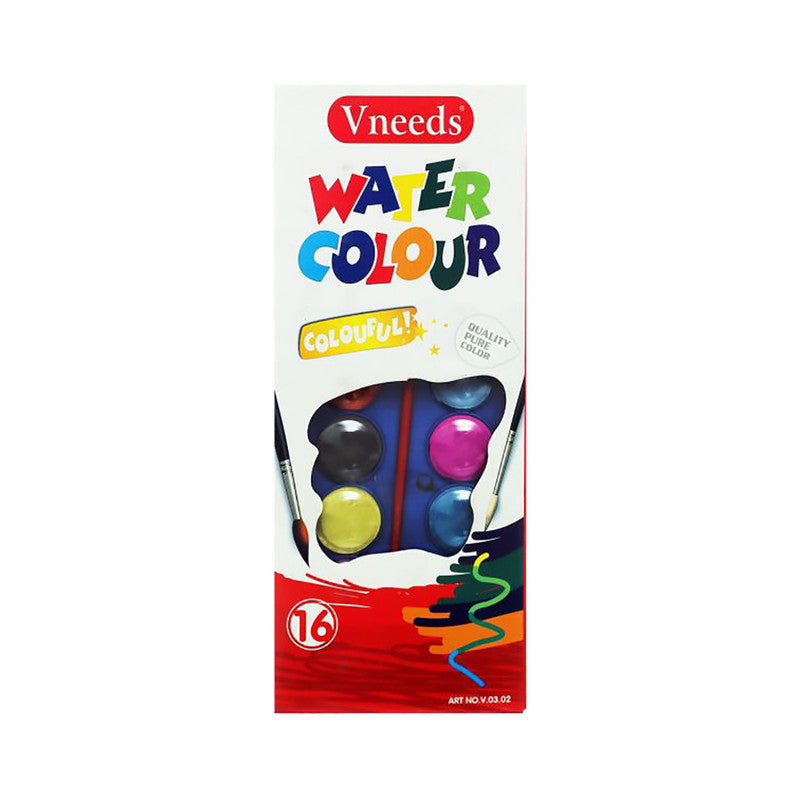 Vneeds Water Colors With Brush (16 Colors) 1623