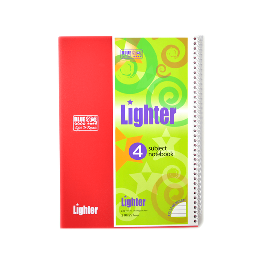 Lighter 4 Subjects Notebook