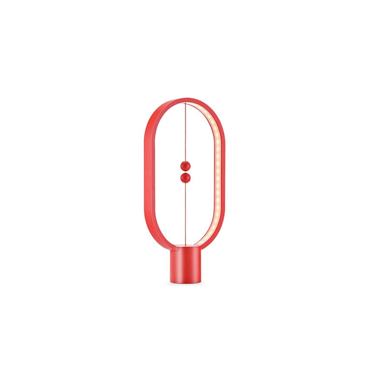 Allocacoc Heng Balance Plastic Ellipse Lamp (Red)