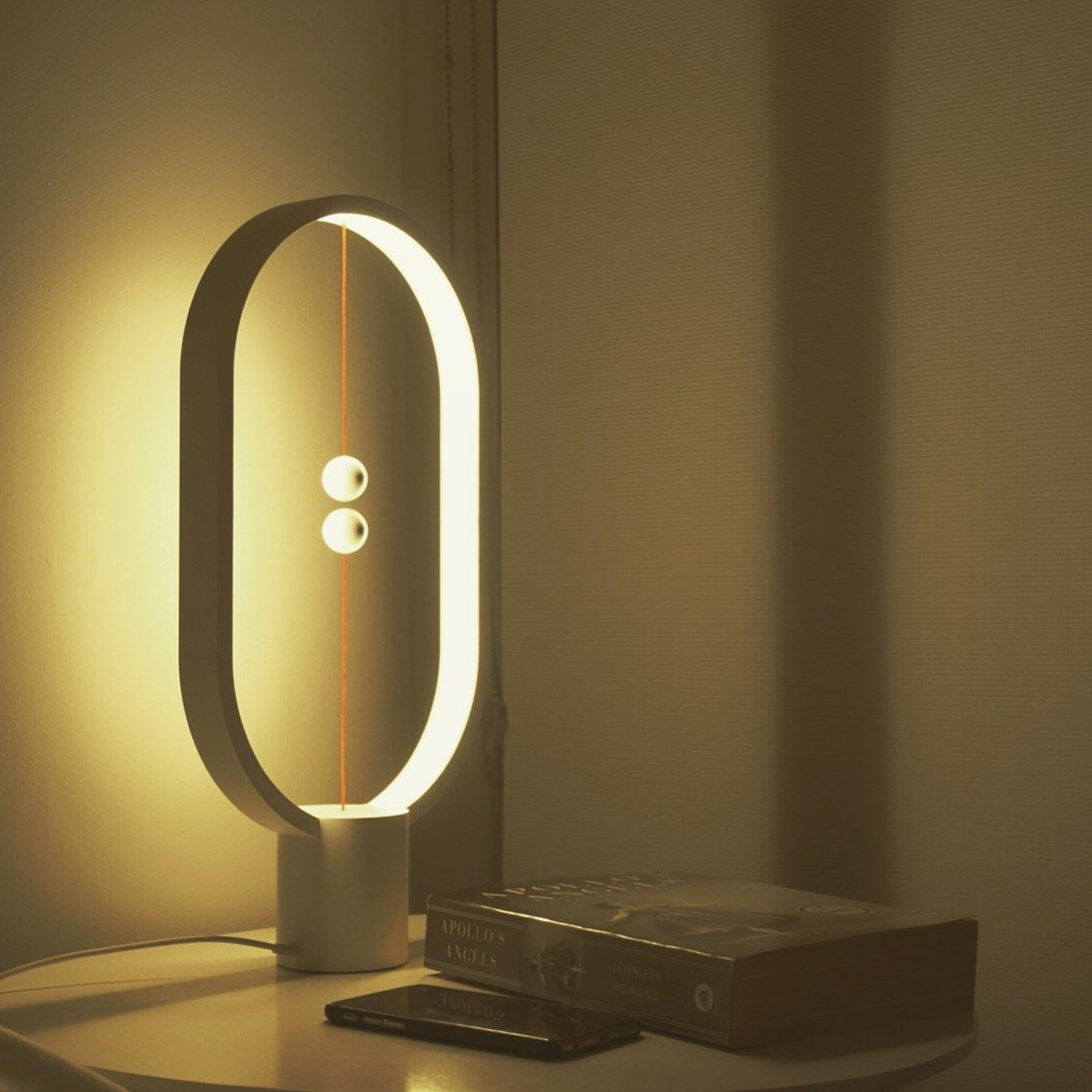Allocacoc Heng Balance Plastic Ellipse Mini Lamp (Dark Grey)
