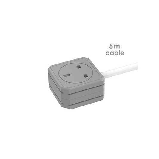 Allocacoc Power Extension DUO (2 مقابس + كابل 5M)