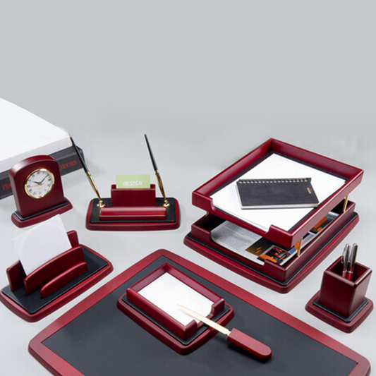Bestar Desk Set Wooden Mohagony (8 items) 8263XDU