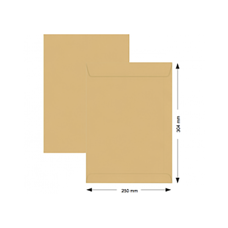 Hispapel Brown Envelope A4 M16 (10*12 inch - 250 items)