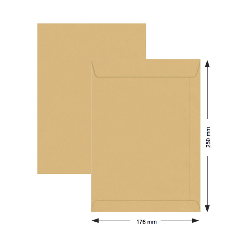 Hispapel Brown Envelope A5 M11 (10*7 inch - 250 items)
