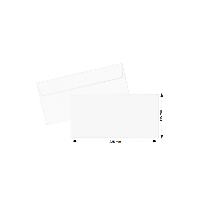 Hispapel White Envelope 55219 (115*225  - 250 items)