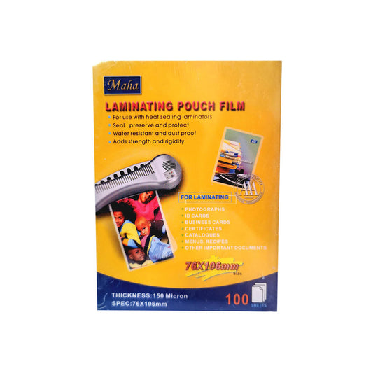 Maha Laminating Pouch (76*106 mm)