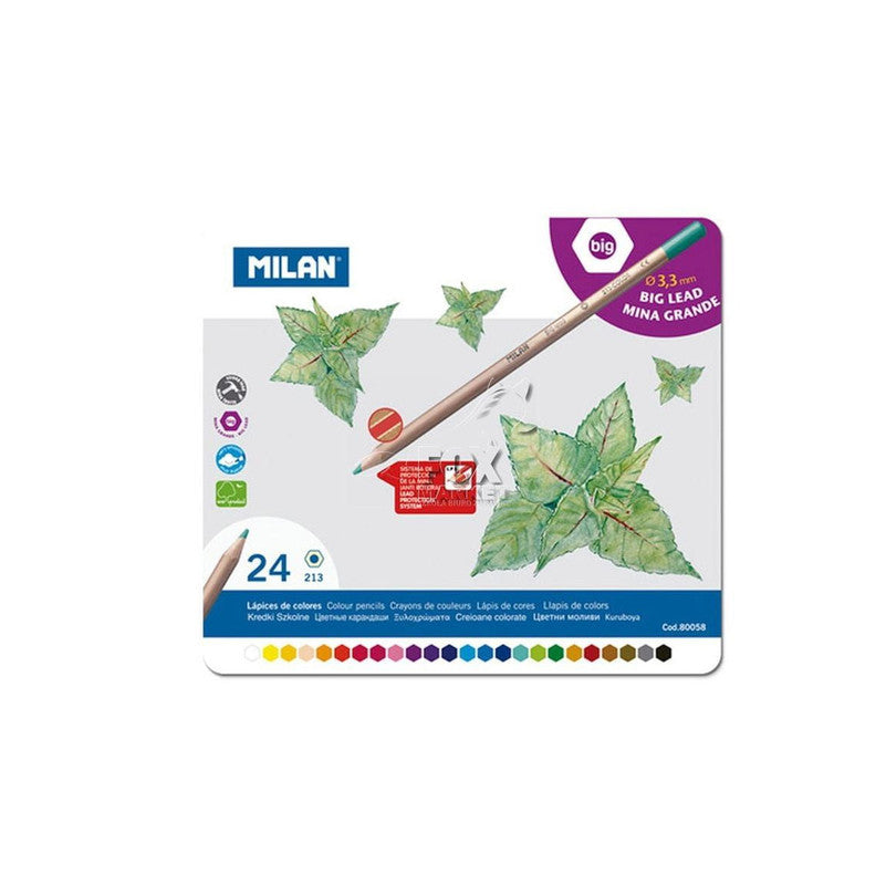 Milan Big Lead Colored Pencils 80058 (Set of 24)