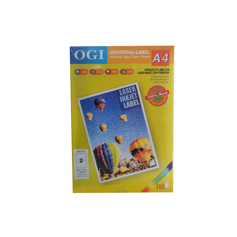 OGI A4 Label 200*137 Mm N12002 Rounded Corners