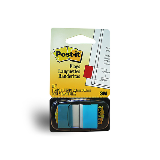 أعلام Post-It Blue 1 * 1.7 ″